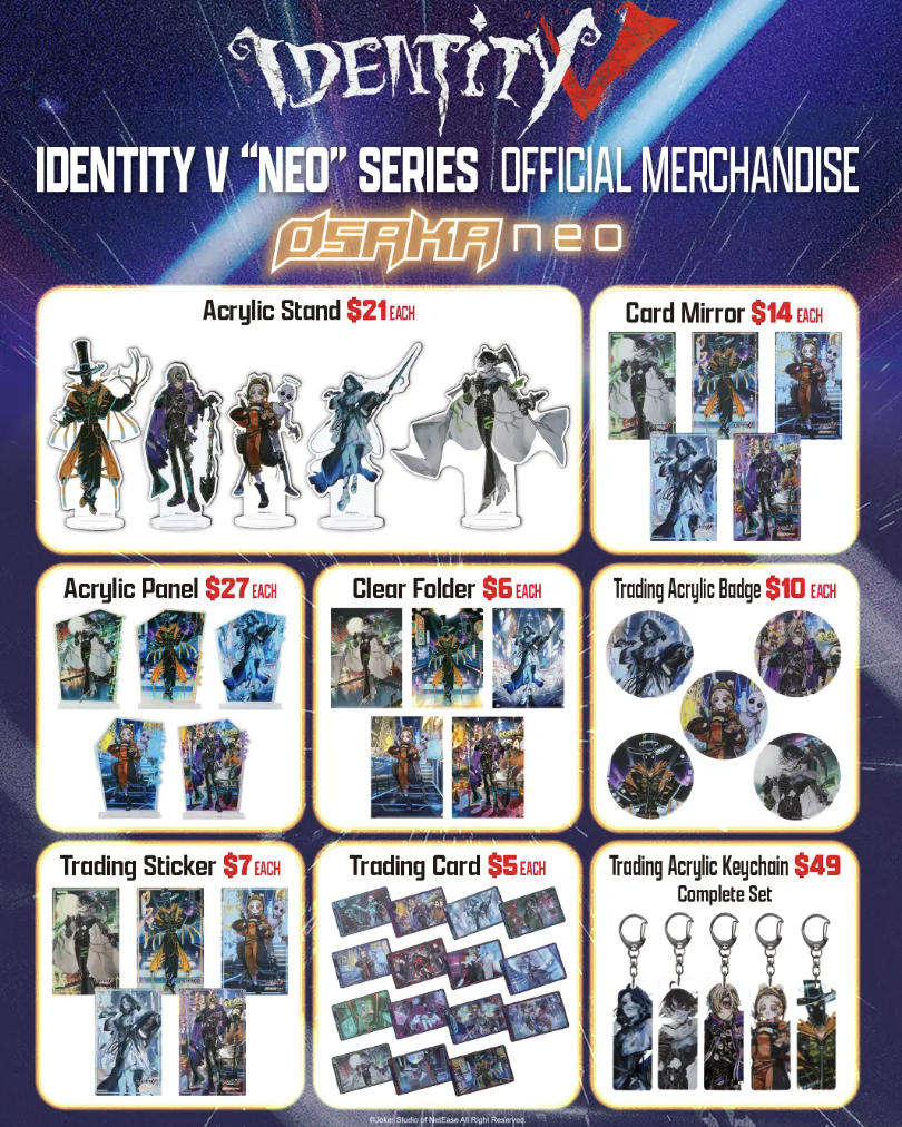 Identity V merchandise is now available in pop up shop locations at Book Off USA locations in two states.