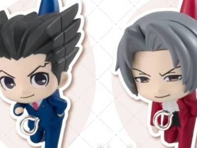 Ace Attorney: Phoenix Wright games keychains Phoenix Wright and Miles Edgeworth Mia Fey Maya Fey Steel Samurai