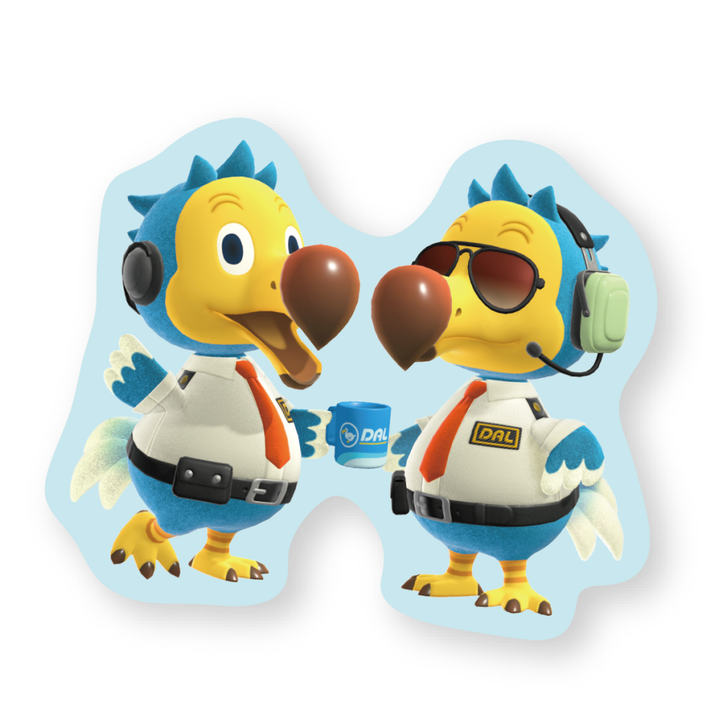 Animal Crossing Orville and Wilbur sticker
