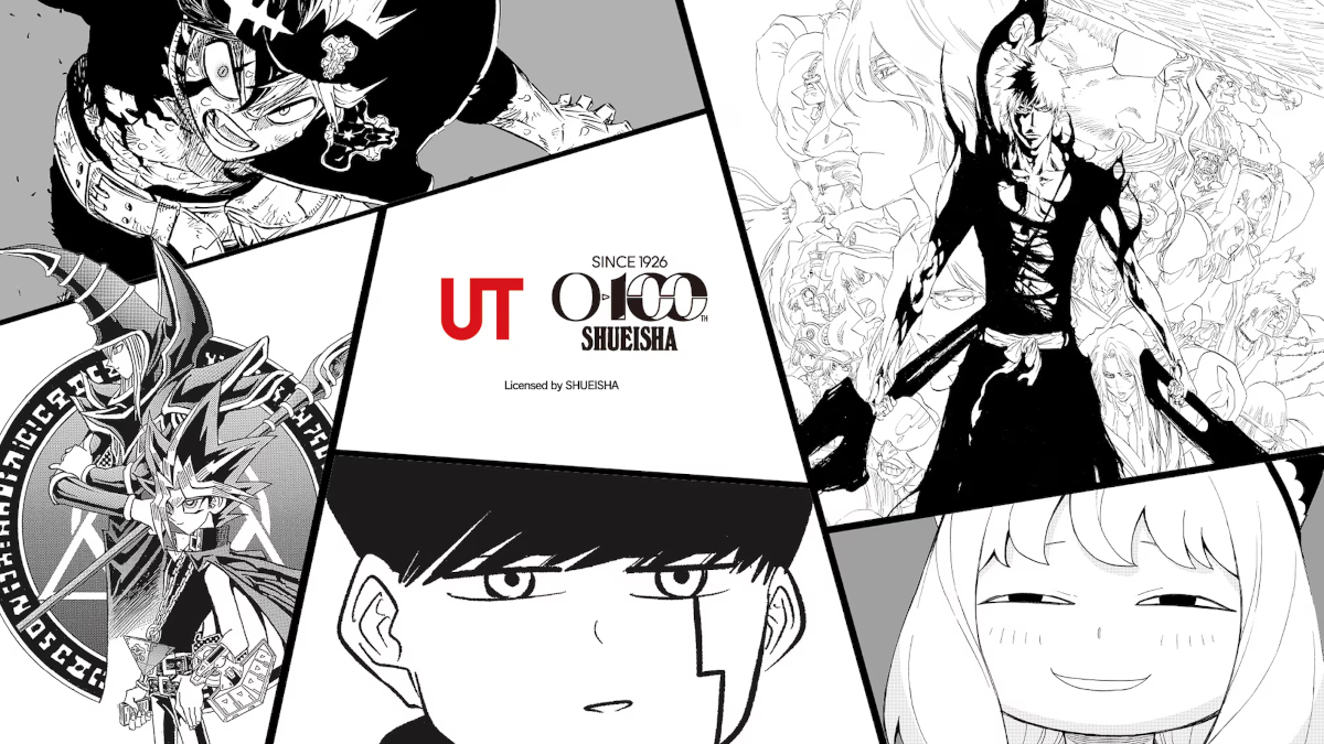 Batch 3 of Shueisha Jump Uniqlo shirts featuring Bleach - Spy x Family - Yugioh - Black Clover - Mashle