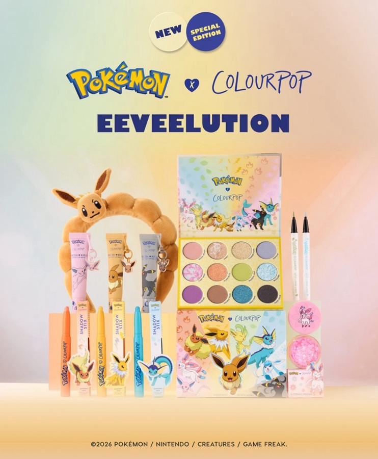 colourpop pokemon eeveelution collection