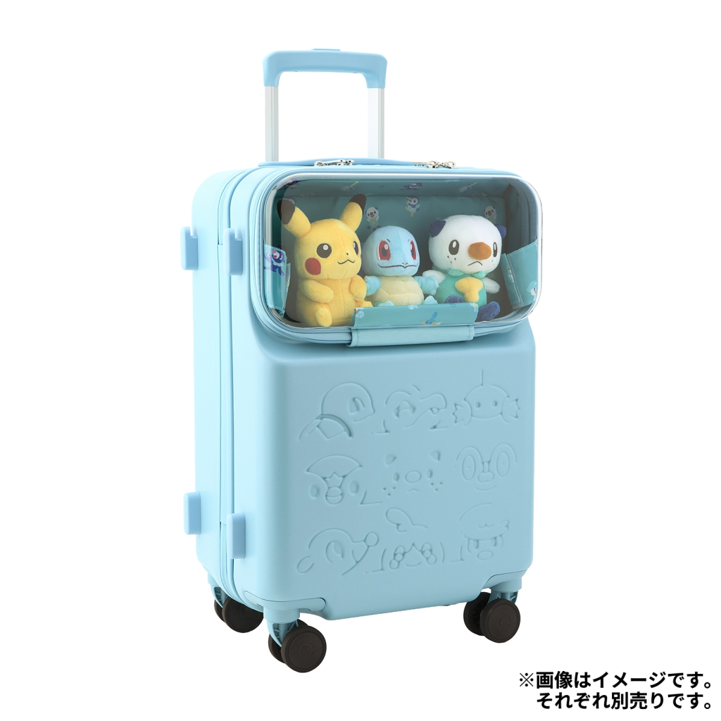 Pokemon Timeless Adventure suitcases with plushies window - Water type