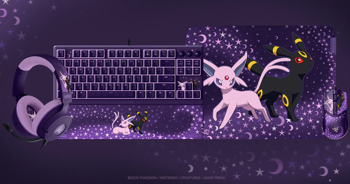 The Razer Pokemon line of headsets, keyboards, and mice now includes a collection based on Espeon and Umbreon.