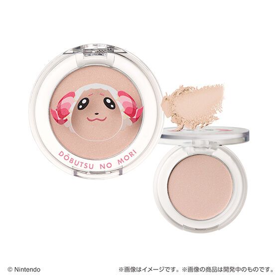 Bandai Namco Gashapon machines will offer Creer Beaute Animal Crossing multi-color powder makeup in Japan.