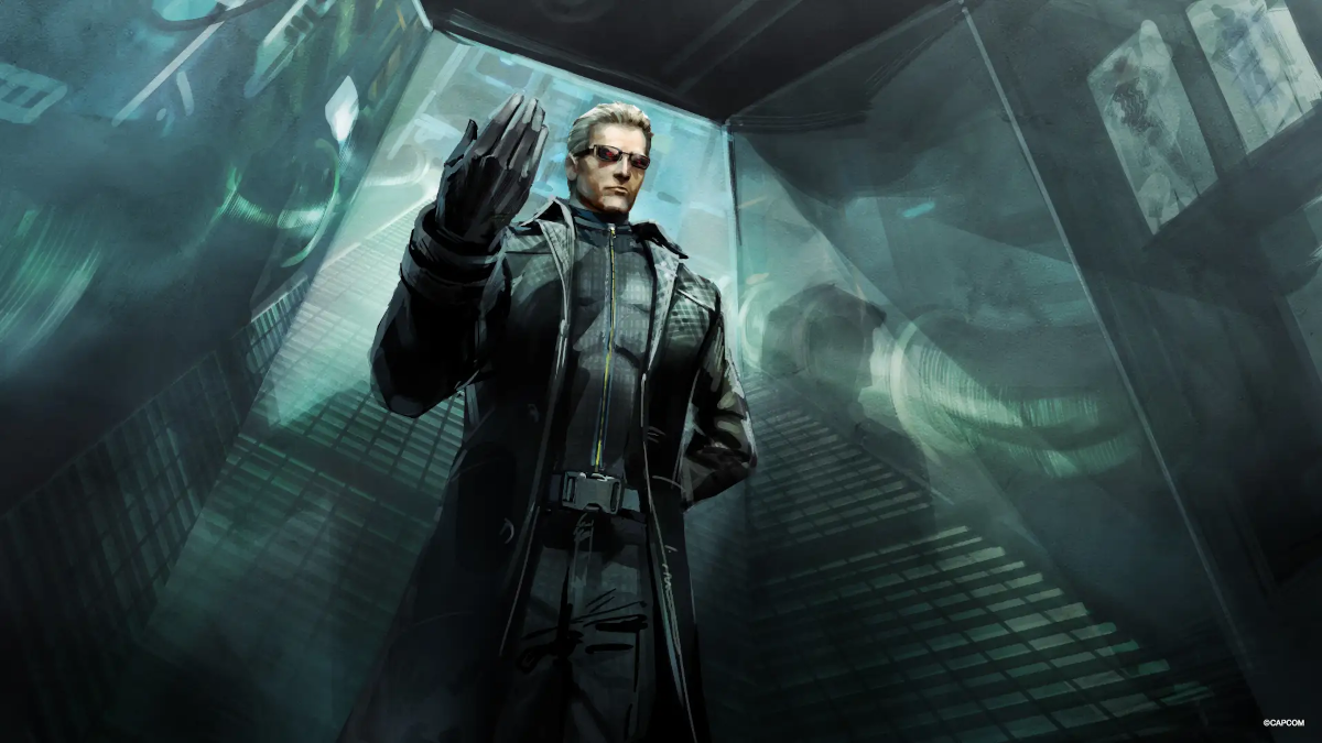 Albert Wesker life size statue being prepared in The World of Resident Evil 30th Anniversary Exhibition