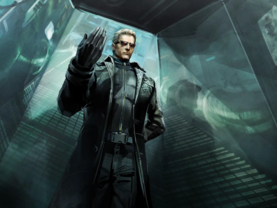 Albert Wesker life size statue being prepared in The World of Resident Evil 30th Anniversary Exhibition