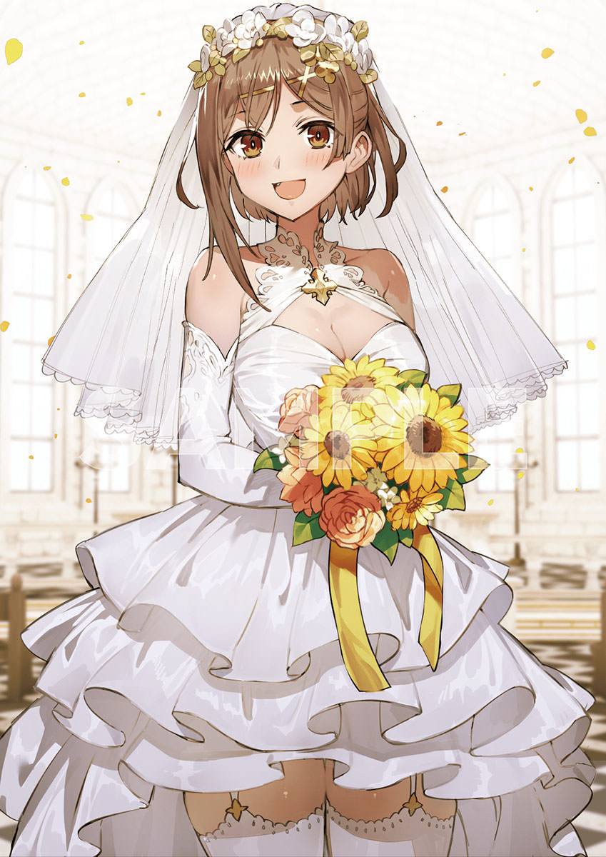 Ryza Dressed as a Bride for a Wedding With Atelier Ryza 3 Figure