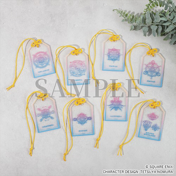 Final Fantasy X museum merchandise lineup - 2 amulet-like keychains