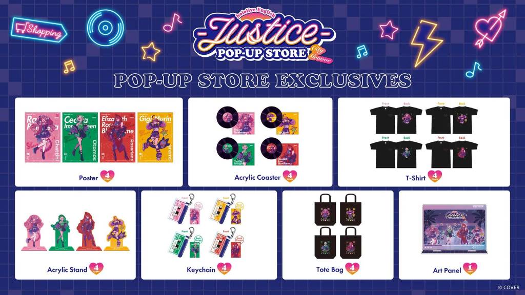 Hololive Justice Vtuber Merchandise Heading to Mitsuwa Stores