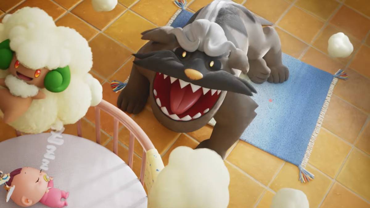 A Mabosstiff tries to babysit and deal with a rogue Whimsicott while their owner is on a call in a new Pokemon Poketoon animation.