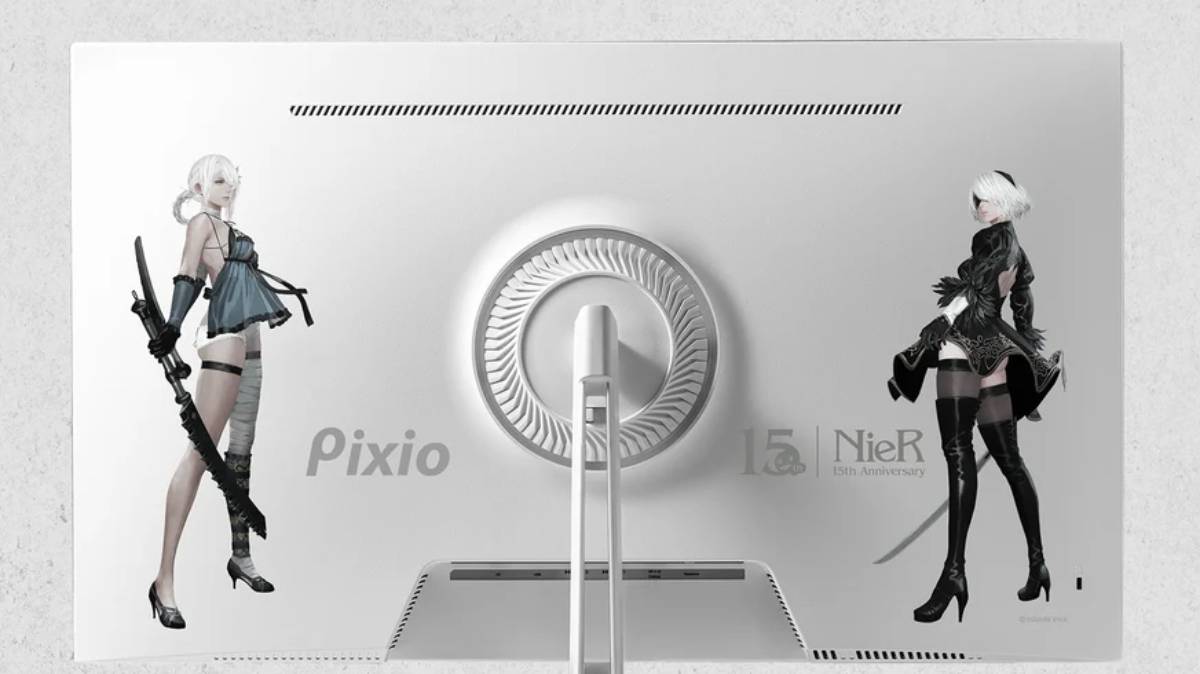 A NieR 15th anniversary variant of the Pixio PX278 Wave gaming monitor is headed to Japan and has 2B and Kaine on it.