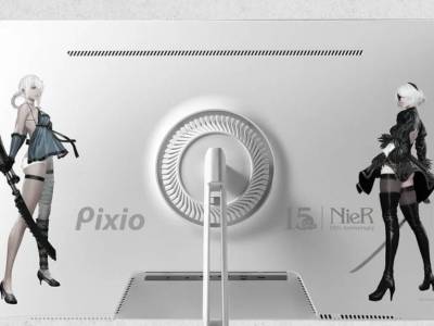 A NieR 15th anniversary variant of the Pixio PX278 Wave gaming monitor is headed to Japan and has 2B and Kaine on it.