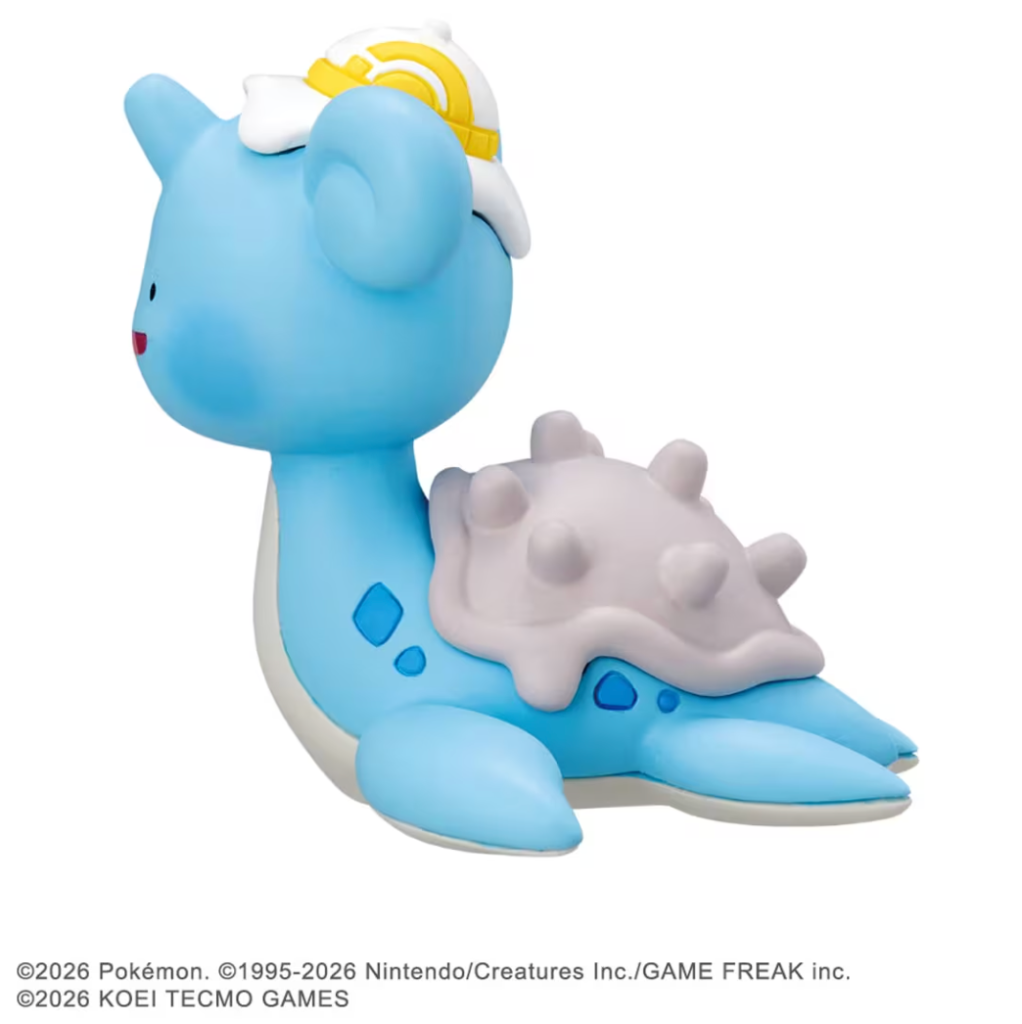 The next two Pokemon Pokopia Moncolle toys will give us a chance to bring Mosslax and Ditto as Lapras home this fall.