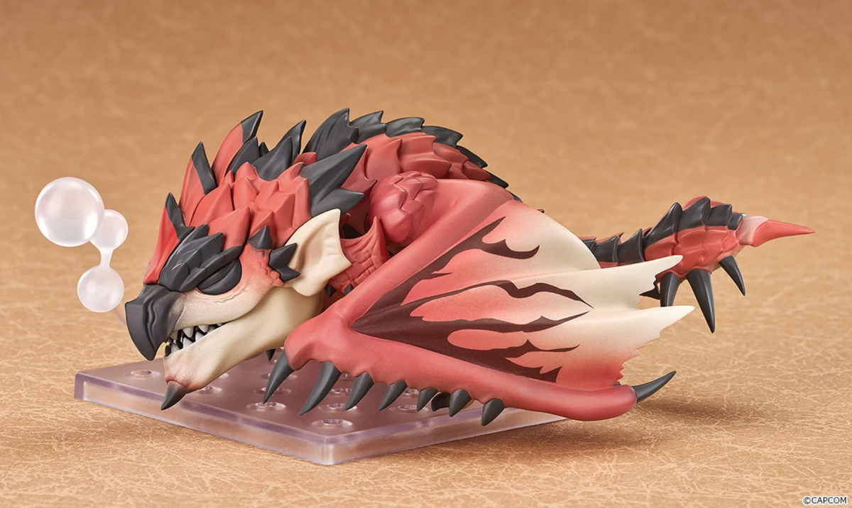 The Monster Hunter Rathalos Nendoroid launches next year worldwide and the figure has sleeping and severed tail poses.