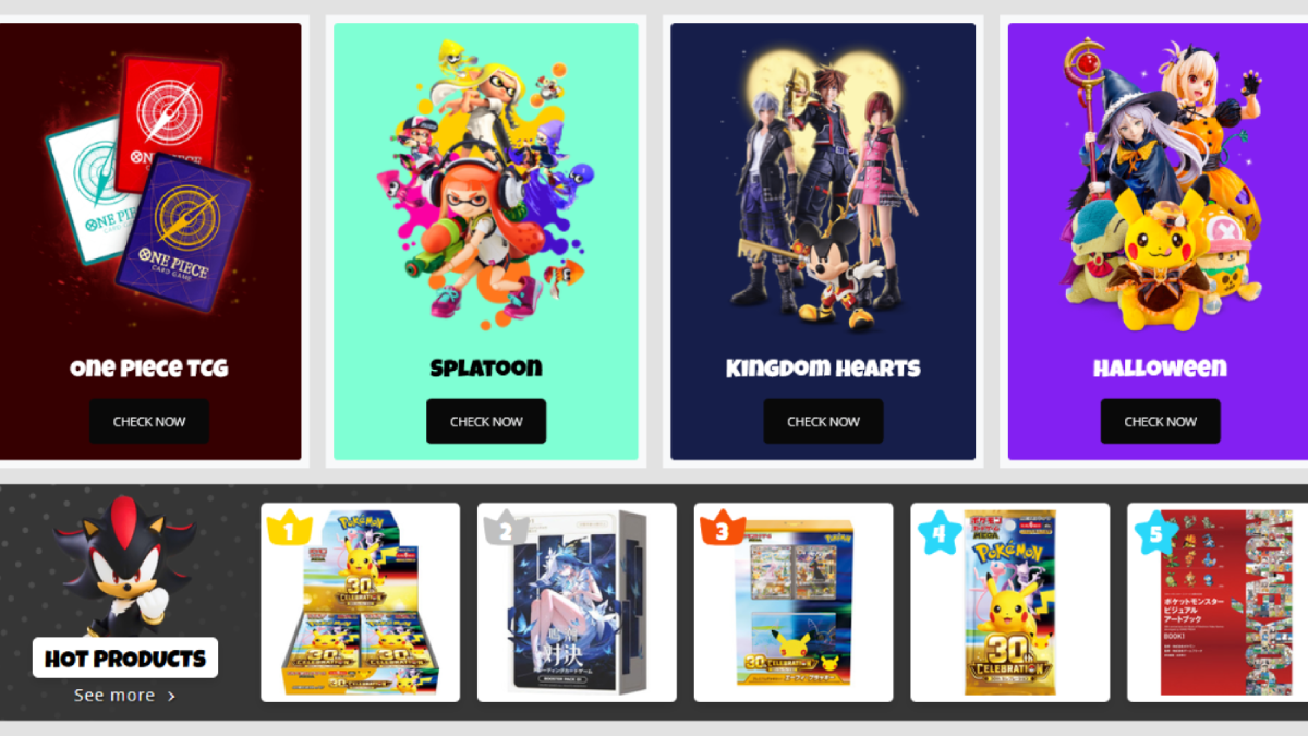 Meccha Japan Categories