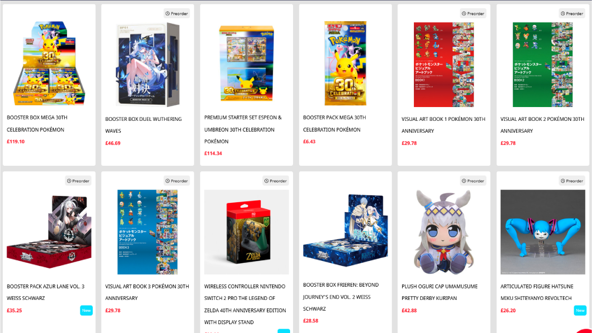 Meccha Japan TCG Products