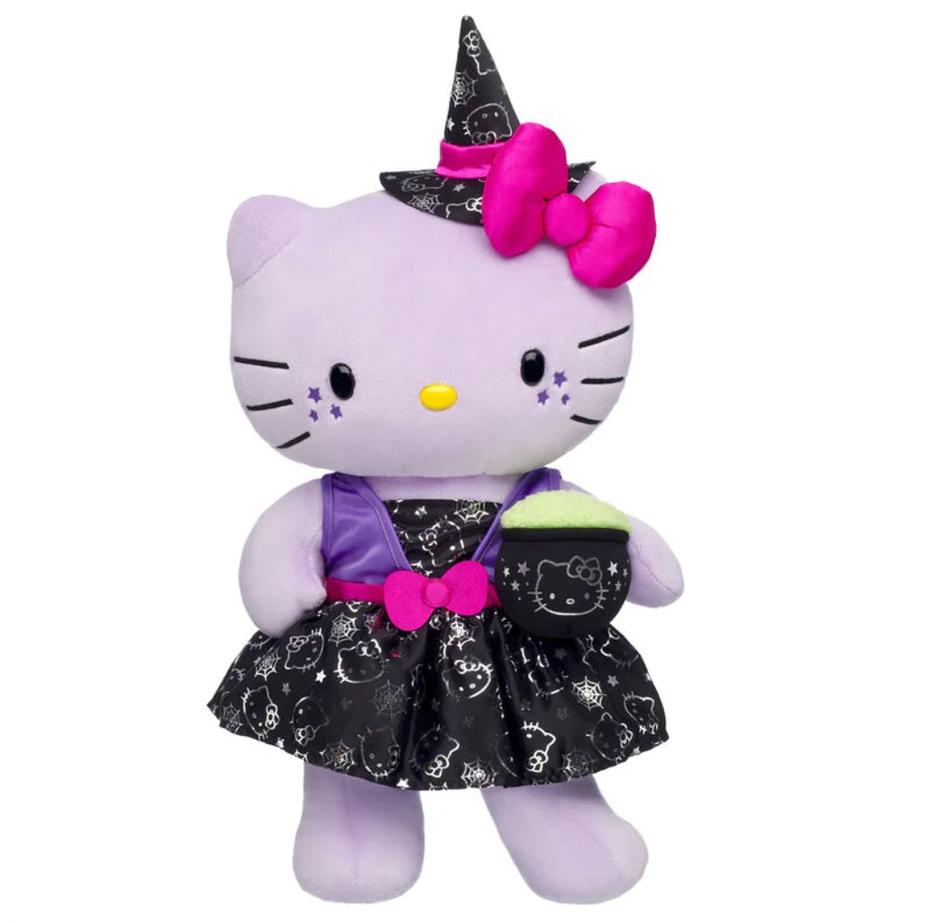 The 2026 Build-a-Bear Sanrio plush line includes staples like Hello Kitty and Cinnamoroll and Lloromannic characters Berry and Cherry.