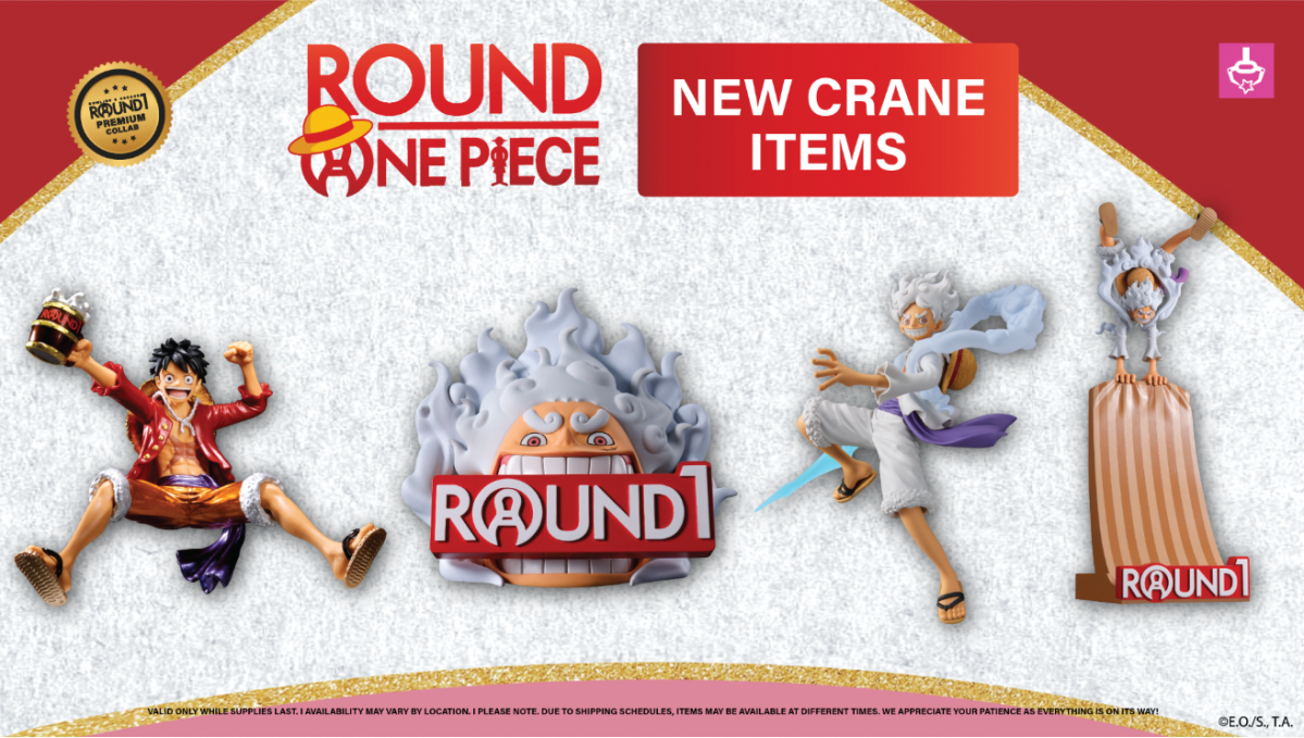 The Round1 USA One Piece promotion is back again with new merchandise tied to purchases and crane game figures and plush.