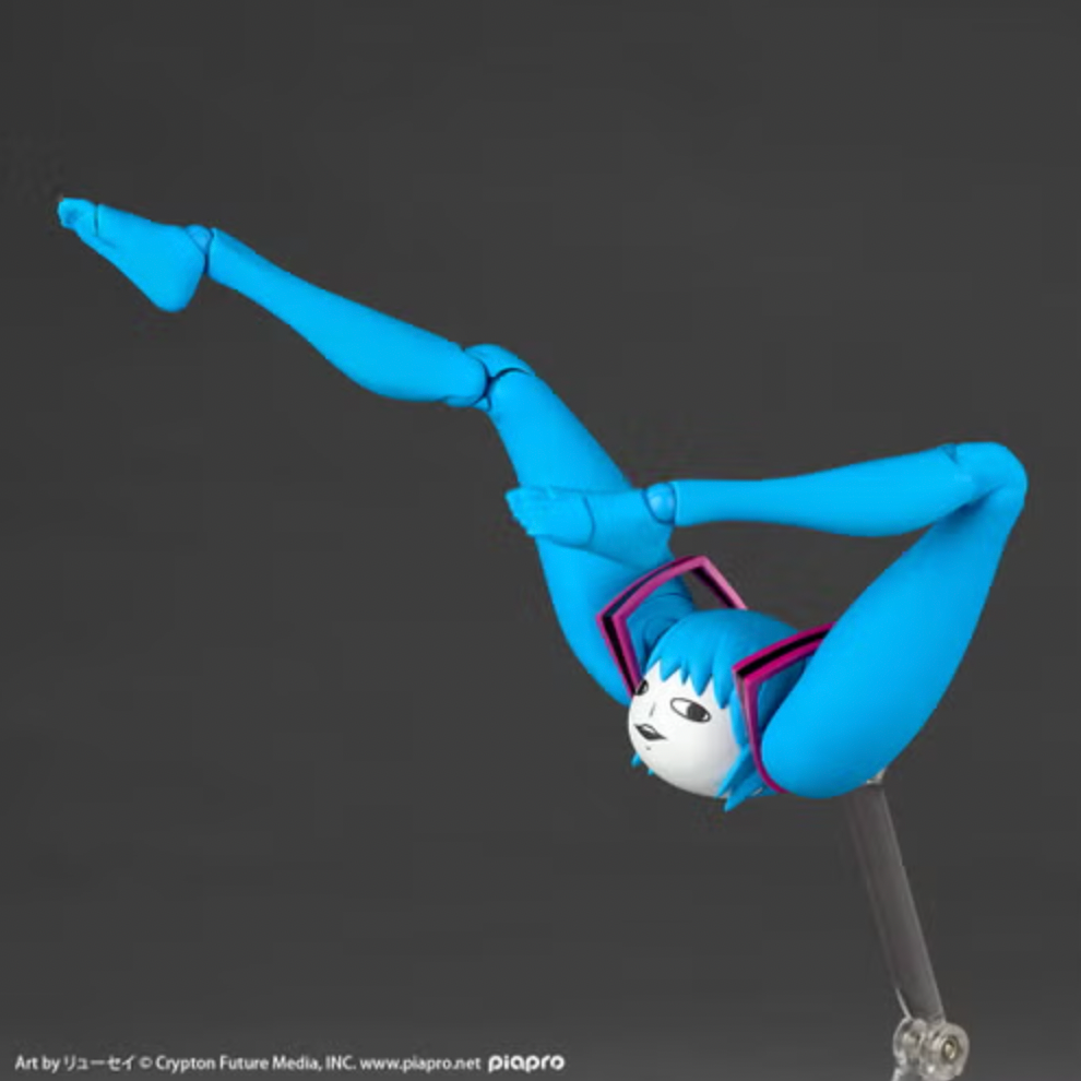 Shiteyanyo Hatsune Miku Revoltech meme figure that gives the Vocaloid legs in place of her iconic pigtails arrives next year. 