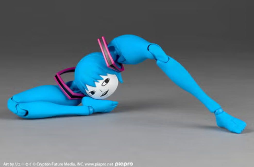 Shiteyanyo Hatsune Miku Revoltech meme figure that gives the Vocaloid legs in place of her iconic pigtails arrives next year. 