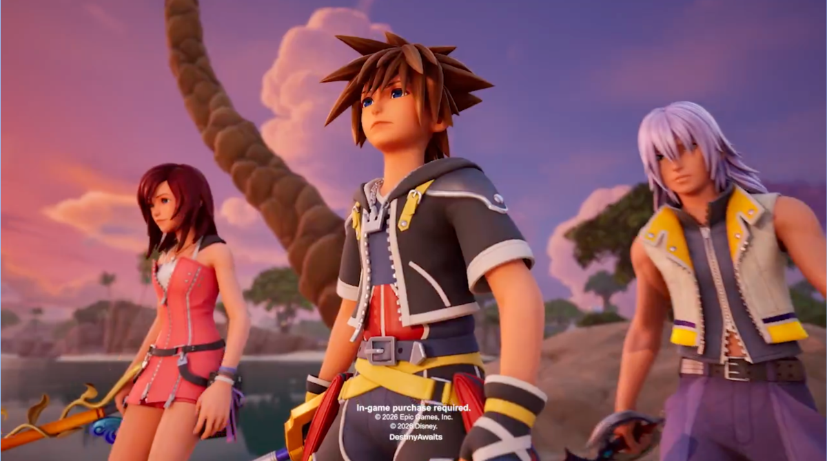 4 Kingdom Hearts Characters Make Their Fortnite Debut Sora Kairi Riku Roxas