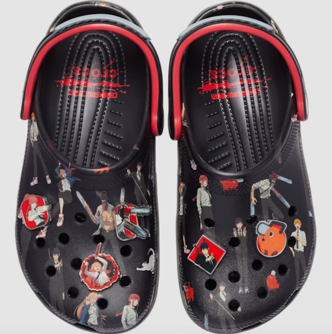 The Crocs Chainsaw Man crossover collection features shoes based on Denji, Power, Pochita, and Public Safety Saga characters.
