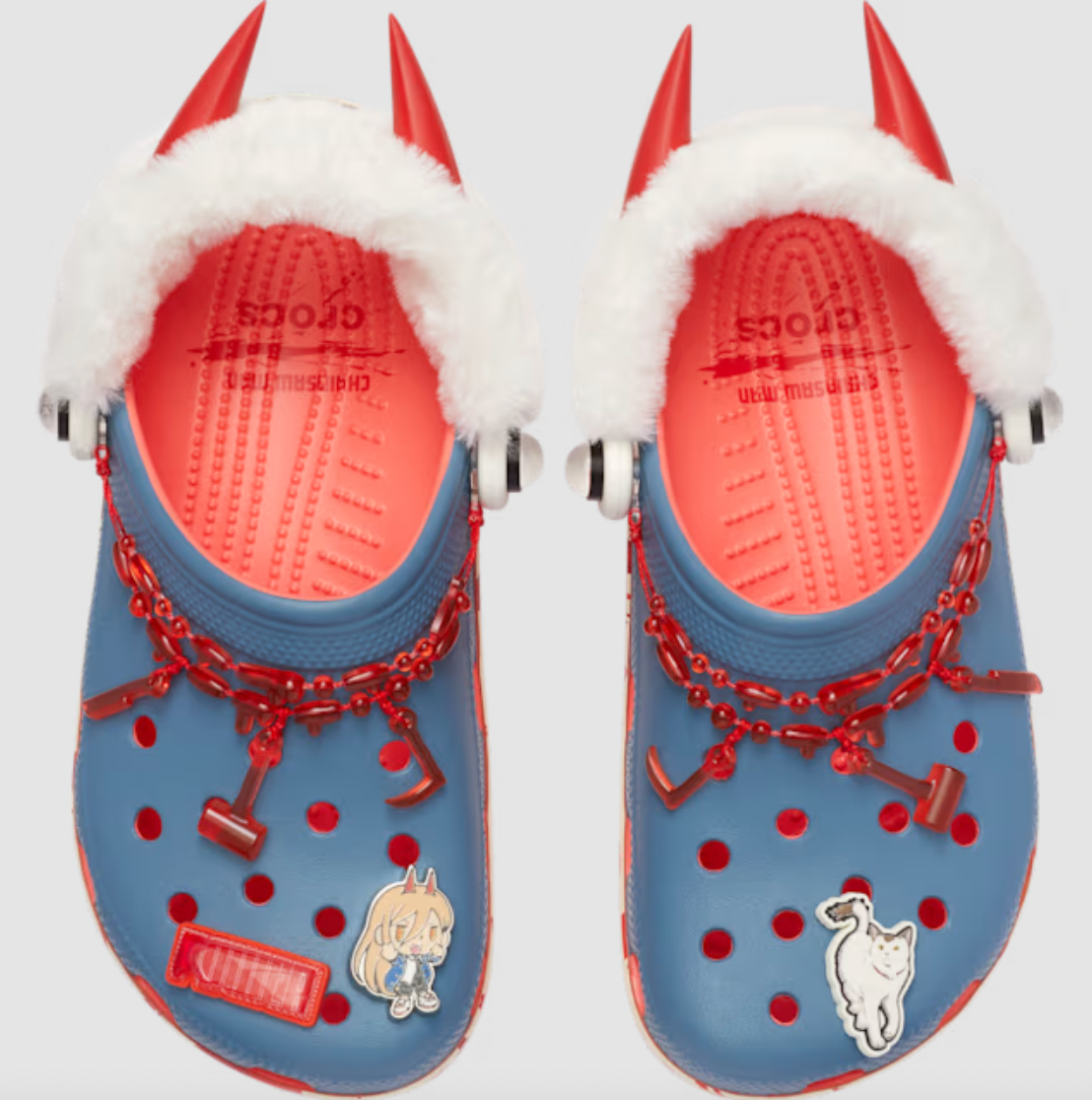 Chainsaw Man Crocs Inspired by Denji, Pochita, and Power