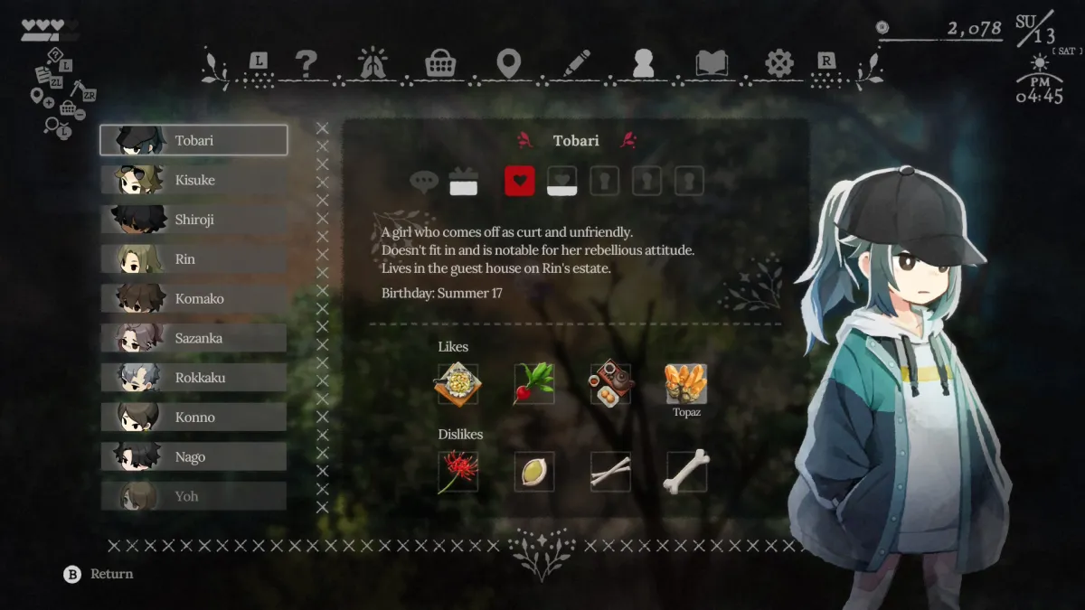 All Village in the Shade Characters’ Birthdays Likes and Dislikes