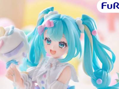Hatsune Miku Cotton Candy Melffy Figure Appears Alongside Wallpaper and Art