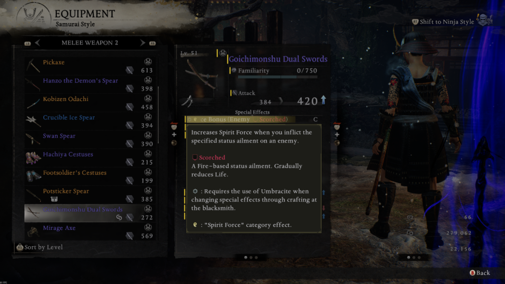 Nioh 3 Loot stats