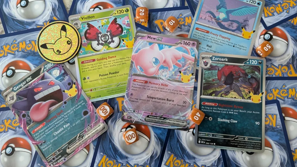 30th Celebration cards Mew ex Zoroark